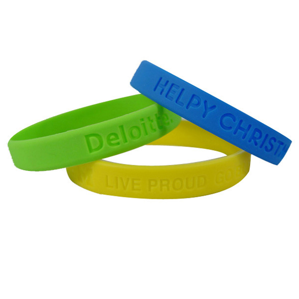 100% silicon wristband with custom debossed logo | EVPW5160